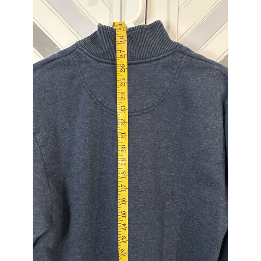 Orvis Mens Large Blue 1/4 Zip Retro Style Collared High Neck Sweatshirt Pullover - Picture 15 of 15